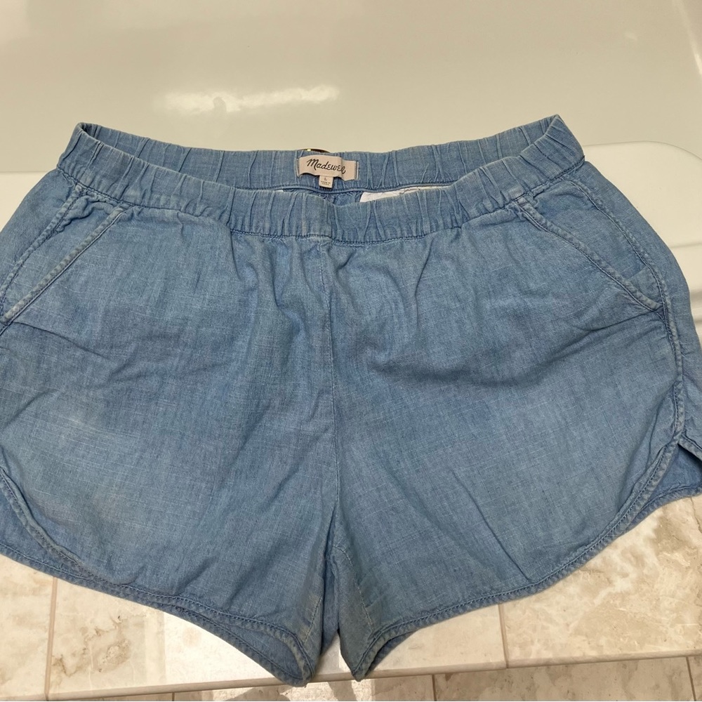 Madewell Chambray Pull-on Shorts